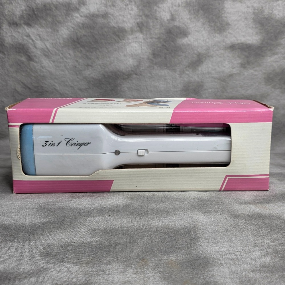Triple Crimper 3 in 1 Crimp, Straighten, Wave Model CR-2 Vintage 90s